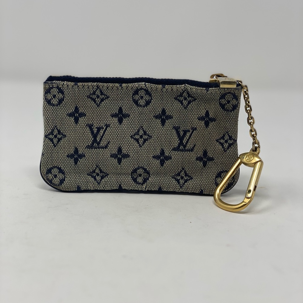 Louis Vuitton Monogram MiniLin Pochette Cles Coin Purse Blue - Picture 13 of 13